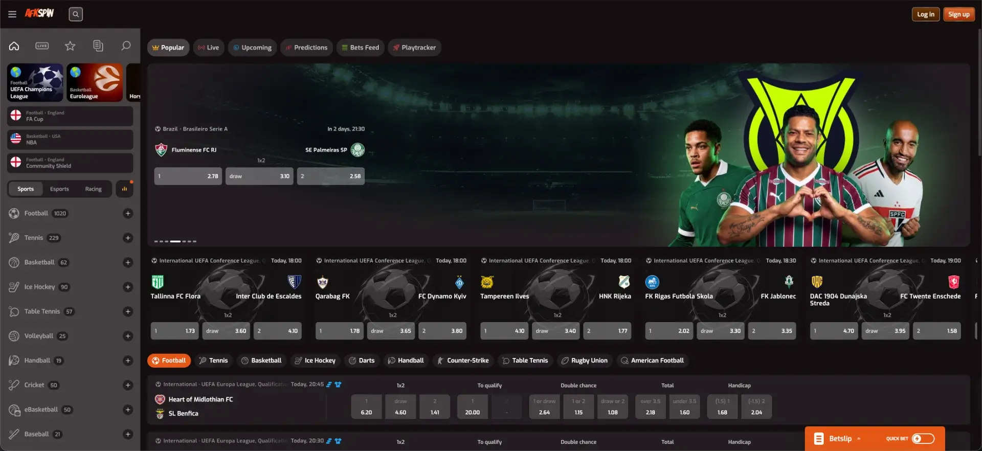 Sportwetten bei AFKspin